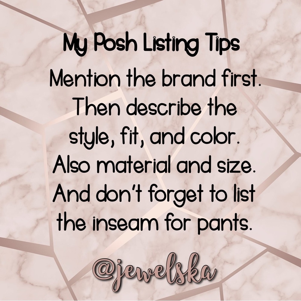 Posh Tips - More in the comments